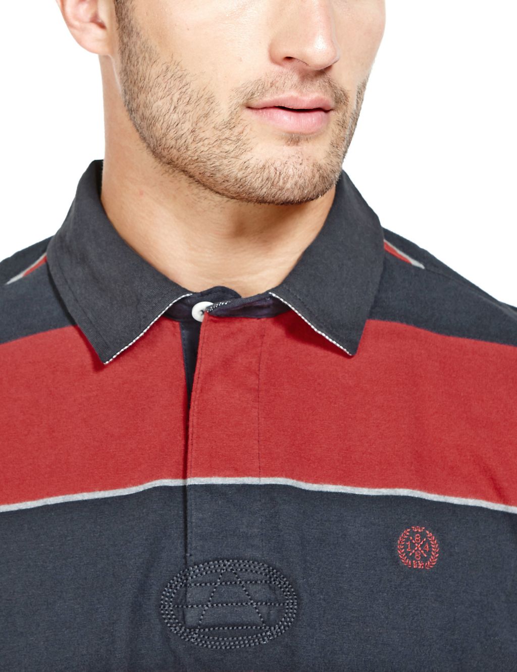 Pure Cotton Block Striped Rugby Top 4 of 5