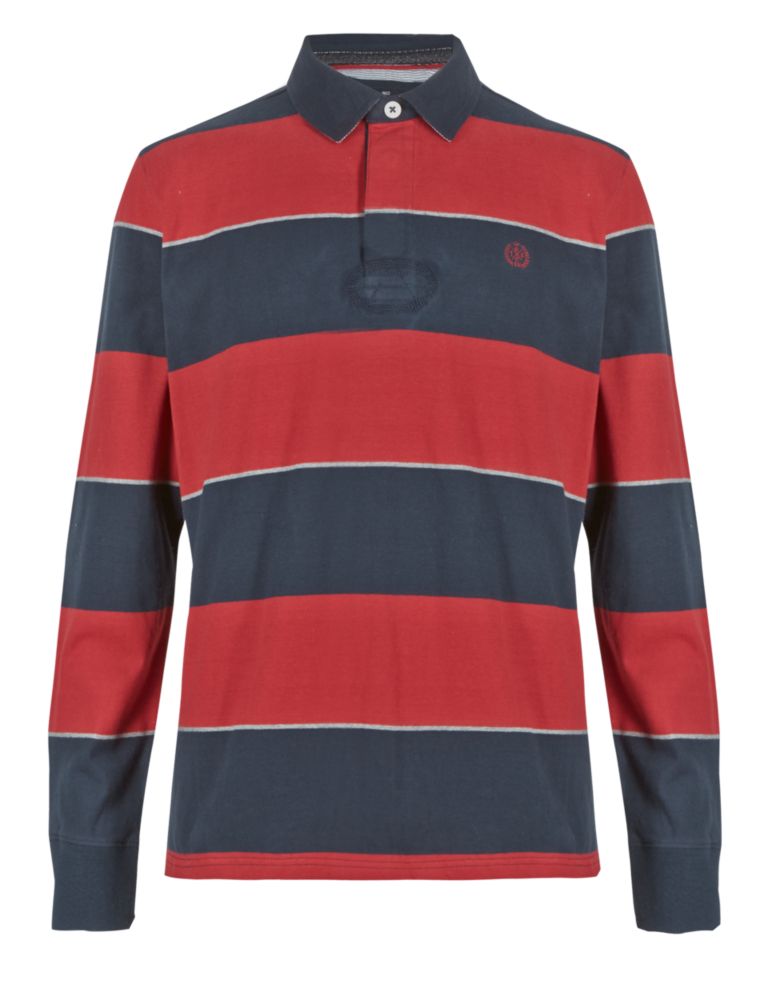 Pure Cotton Block Striped Rugby Top 2 of 5