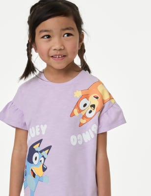 Bluey Character Print T-Shirt and Leggings Outfit