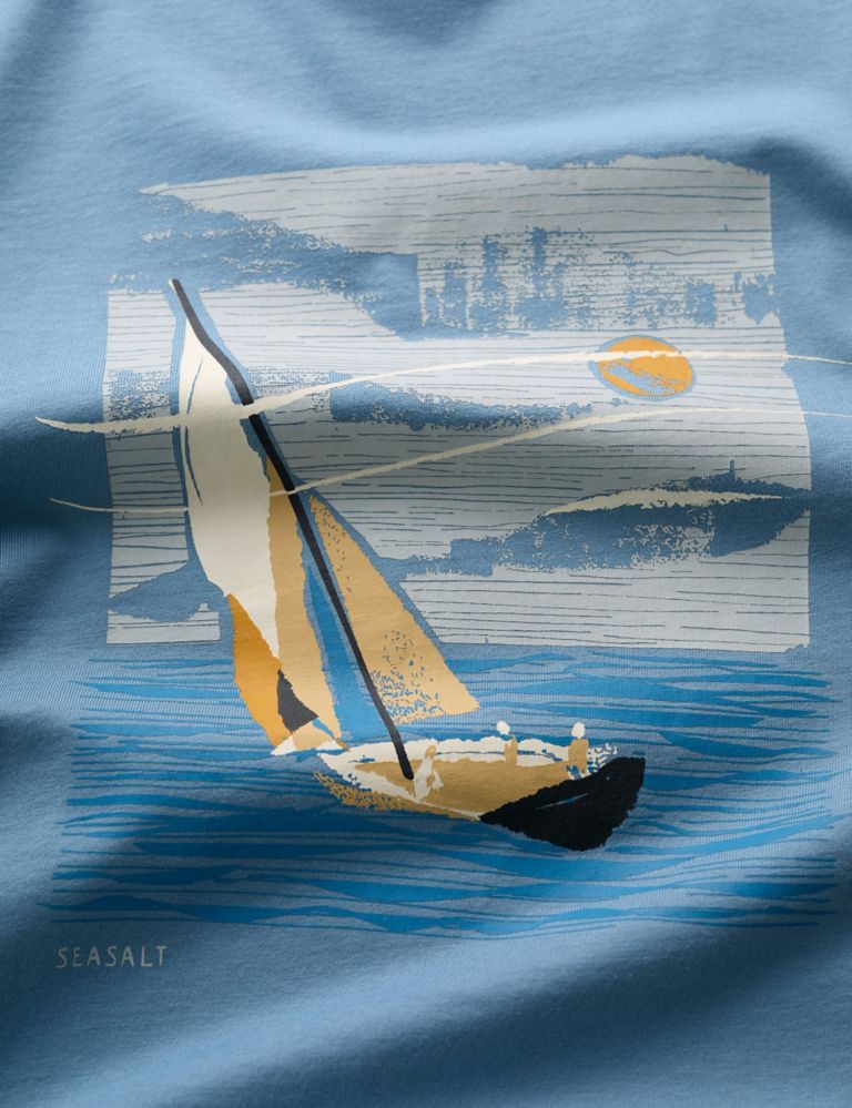 Pure Cotton Boat Print T-Shirt 5 of 5