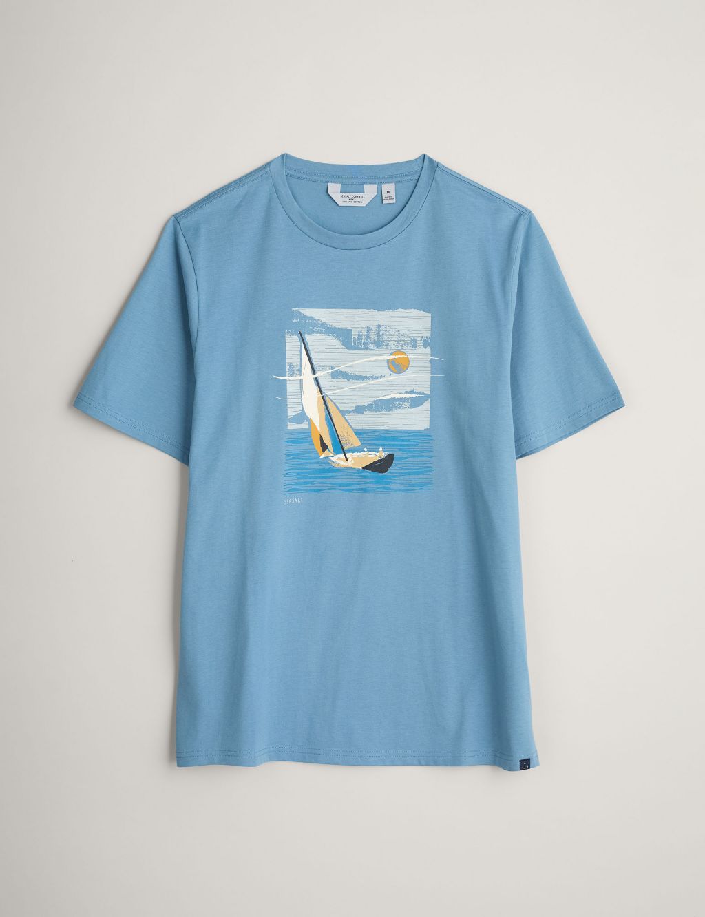 Pure Cotton Boat Print T-Shirt 1 of 5
