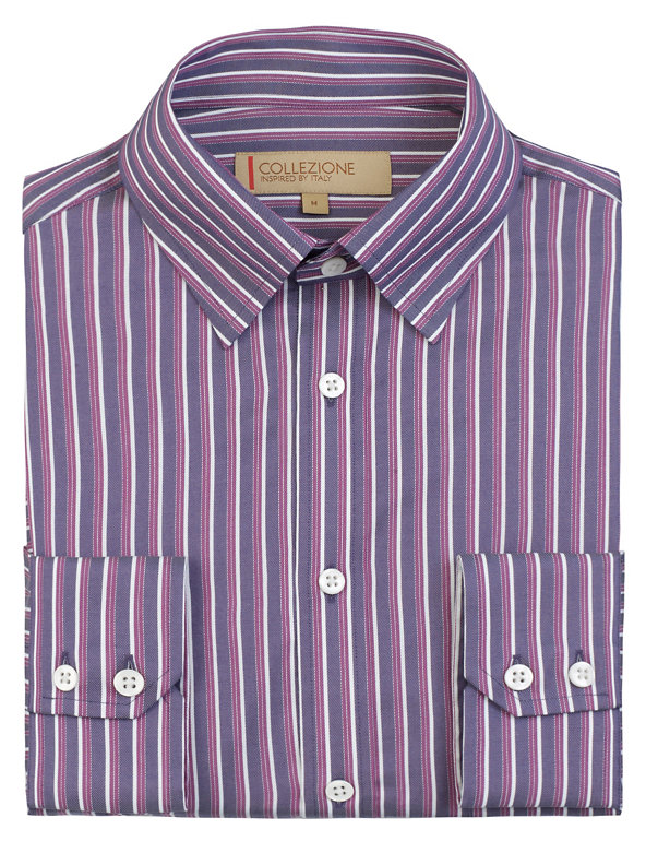 Pure Cotton Bold Twill Striped Shirt Image 1 of 1