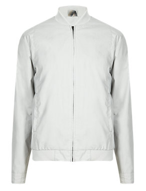 Pure Cotton Bomber Jacket with Stormwear™ Image 2 of 5