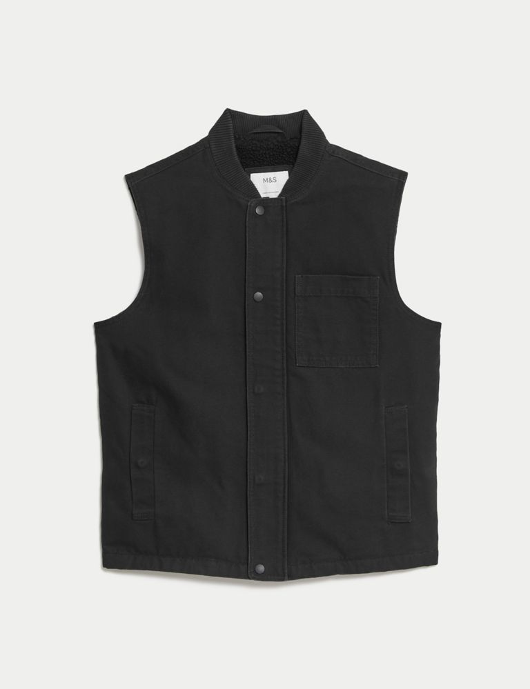Pure Cotton Borg Lined Gilet | M&S Collection | M&S