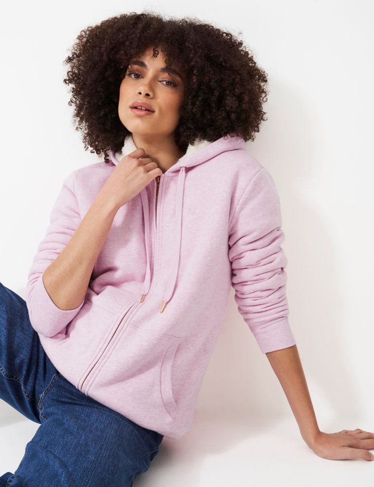 Pure Cotton Borg Lined Hoodie | Crew Clothing | M&S