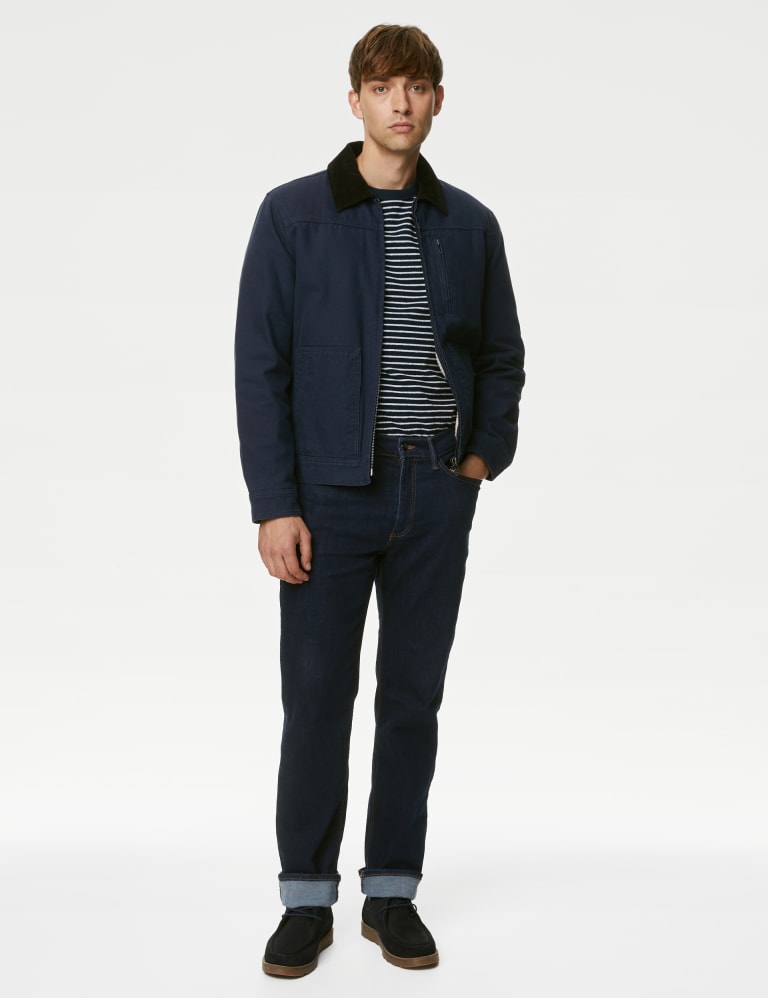 Pure Cotton Borg Lined Utility Jacket M S Collection M S