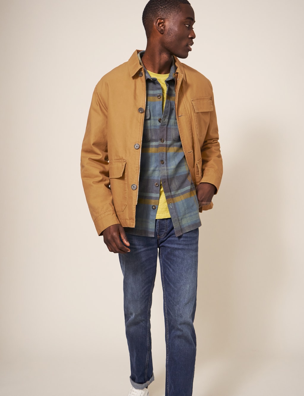 Pure Cotton Borg Lined Utility Jacket White Stuff M S
