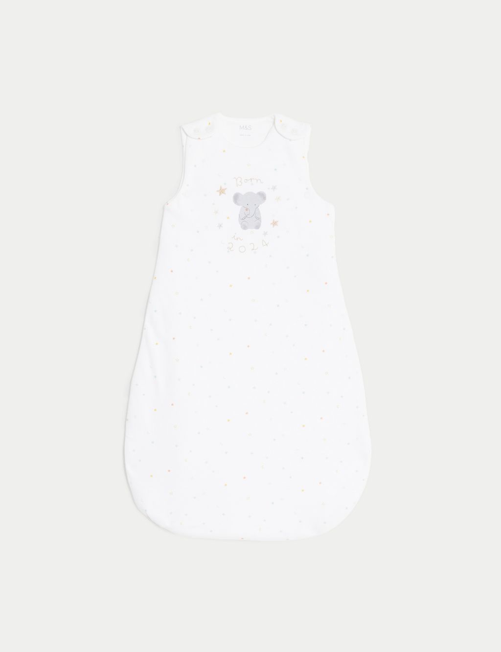 Pure Cotton Born In 2024 2.5 Tog Sleeping Bag (0-18 Mths) 3 of 3