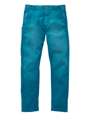 Pure Cotton Bow Leg Chino Trousers (5-14 Years) Image 2 of 4