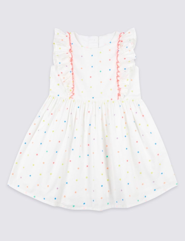 Pure Cotton Bow Skater Dress (3 Months - 7 Years) 2 of 4