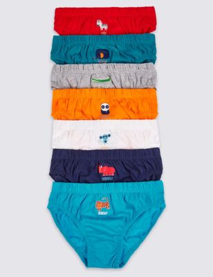 Pure Cotton Briefs (1-8 Years) Image 1 of 2
