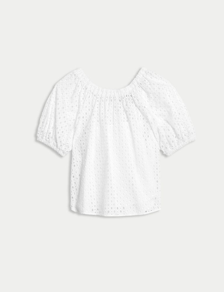 Pure Cotton Broderie Blouse 2 of 6