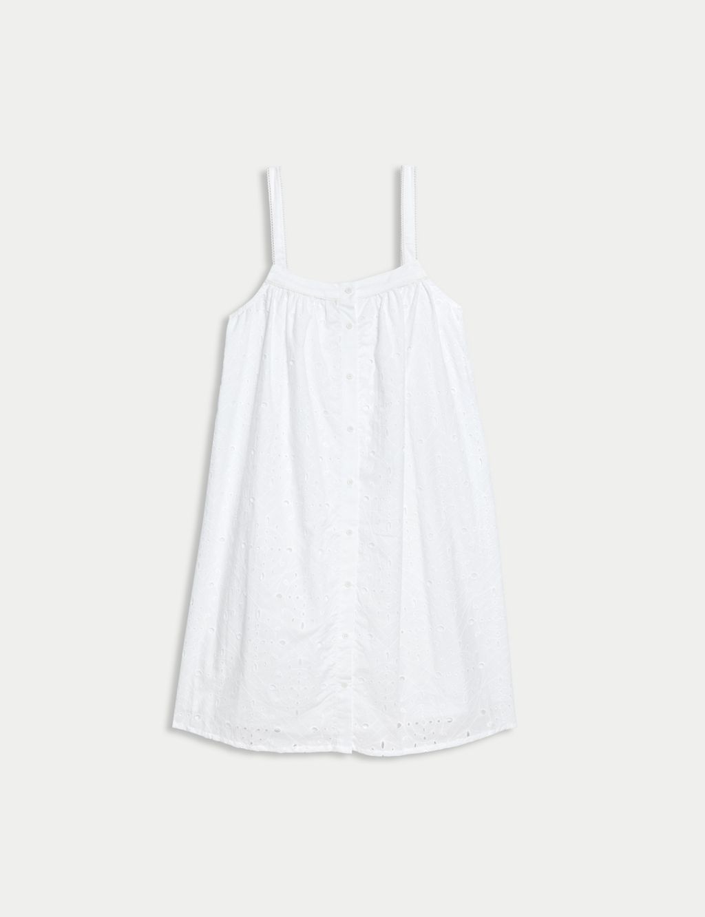 Pure Cotton Broderie Chemise 1 of 4