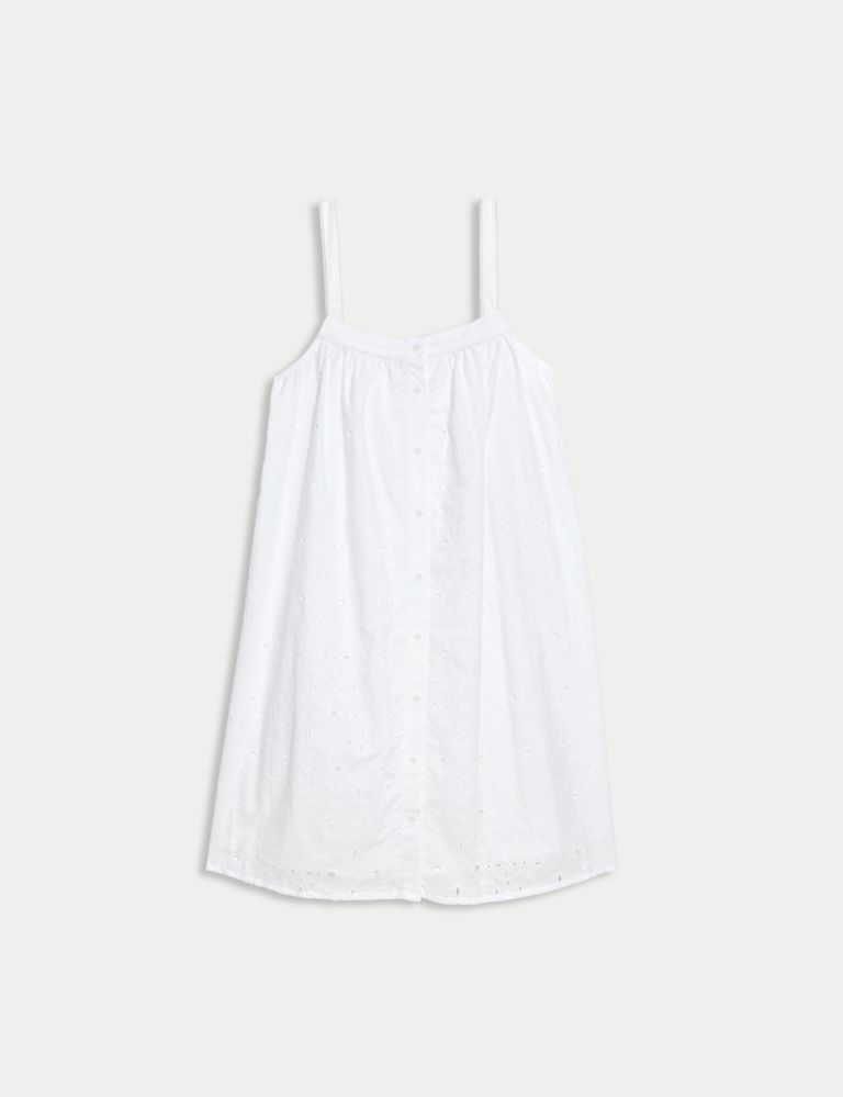 Pure Cotton Broderie Chemise 2 of 4