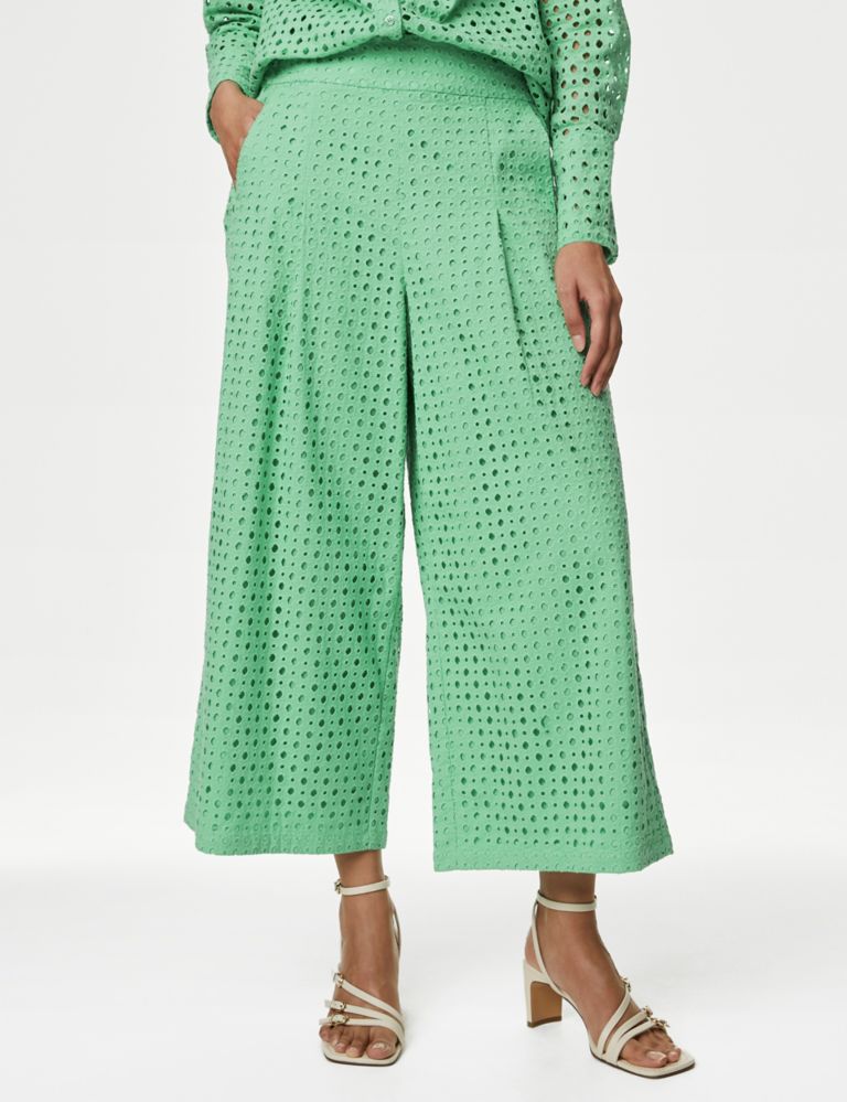 Pure Cotton Broderie Culottes 3 of 5