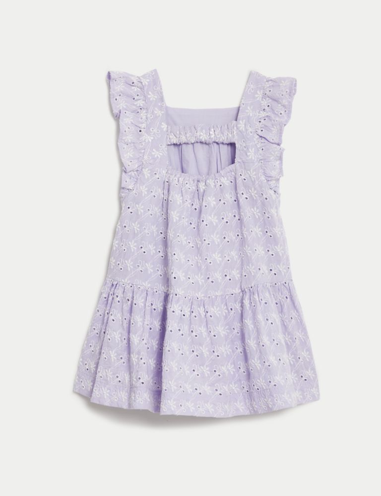 Pure Cotton Broderie Dress (0-3 Yrs) 3 of 5