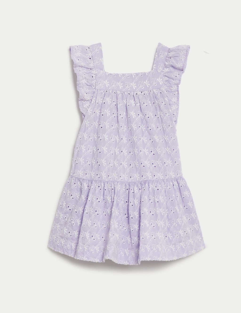 Pure Cotton Broderie Dress (0-3 Yrs) 1 of 5