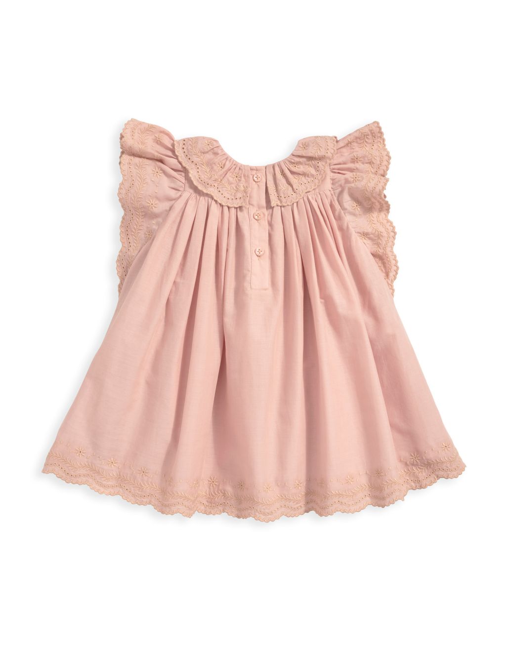 Pure Cotton Broderie Dress (0-3 Yrs) 2 of 3