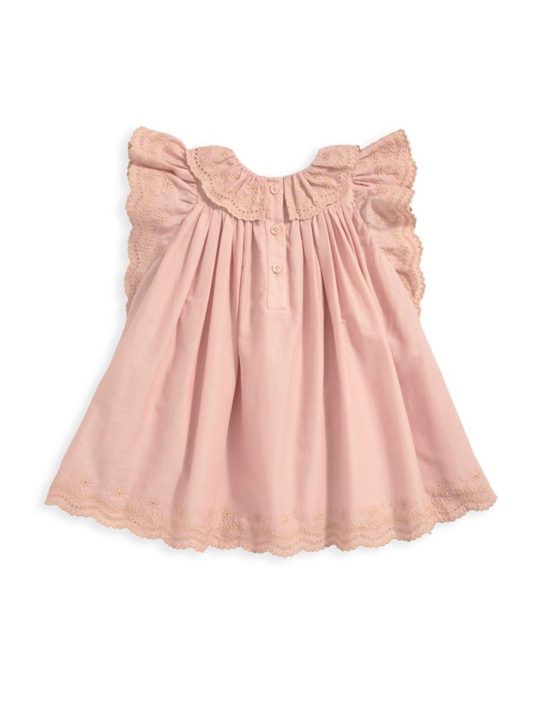 Pure Cotton Broderie Dress (0-3 Yrs) 3 of 3