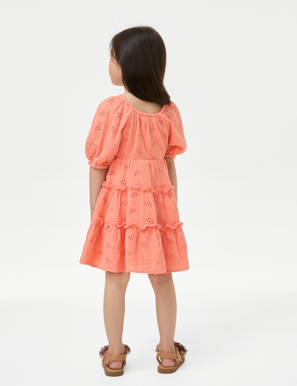 Pure Cotton Broderie Dress (2-8 Yrs) 6 of 6