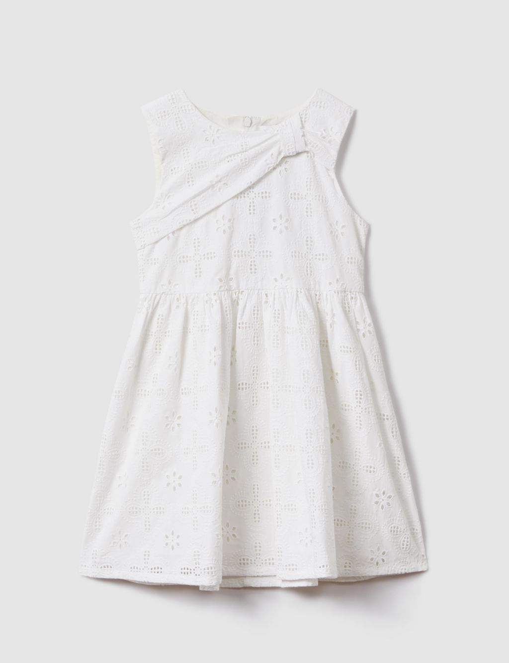 Pure Cotton Broderie Dress (4-14 Yrs) 1 of 6