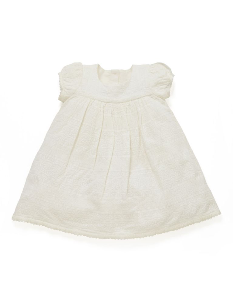 Pure Cotton Broderie Dress 1 of 2