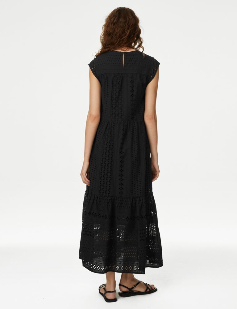 Pure Cotton Broderie Midi Tiered Dress 5 of 5