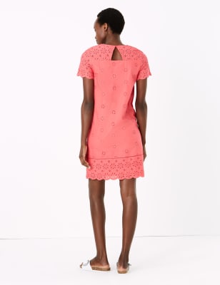 broderie shift dress