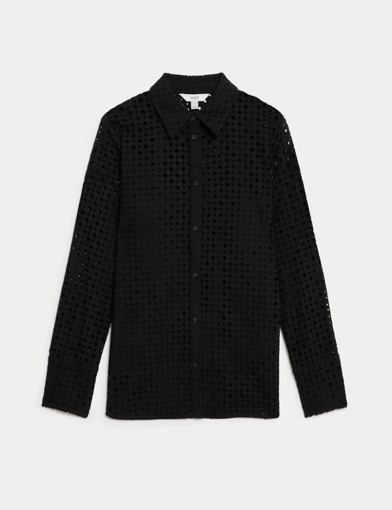 Pure Cotton Broderie Shirt 2 of 6