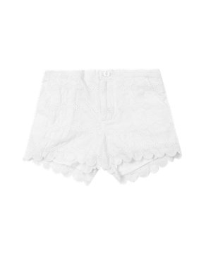 Pure Cotton Broderie Shorts (1-7 Years) Image 2 of 3