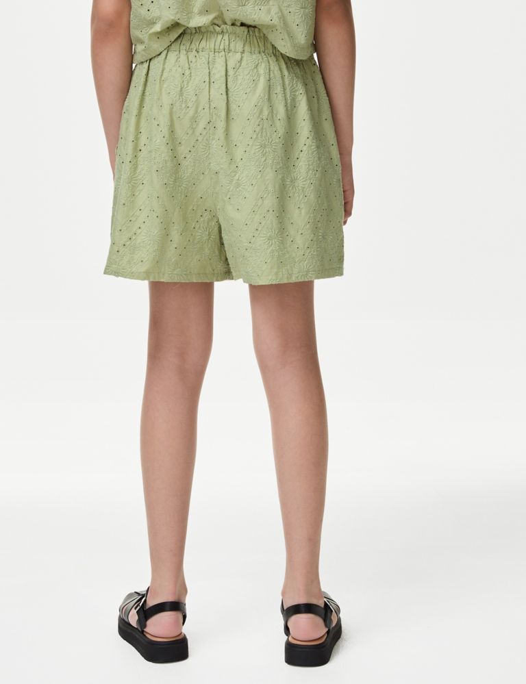 Pure Cotton Broderie Shorts (6-16 Yrs) 5 of 5