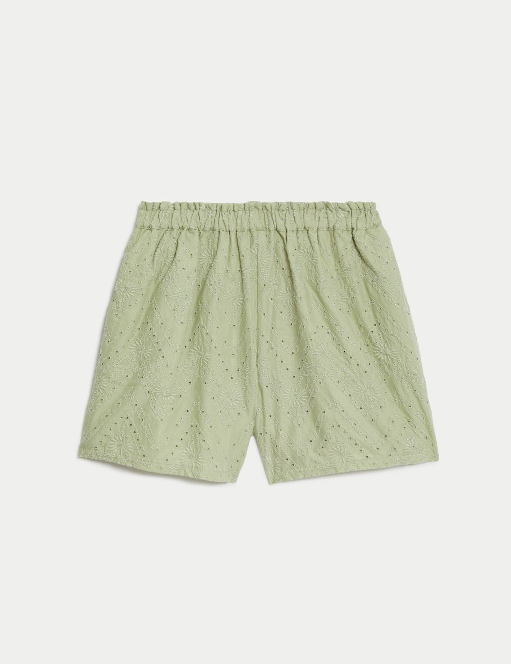 Pure Cotton Broderie Shorts (6-16 Yrs) 1 of 5