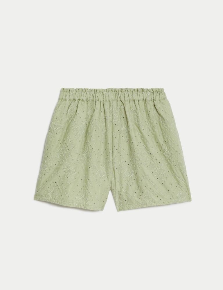 Pure Cotton Broderie Shorts (6-16 Yrs) 2 of 5