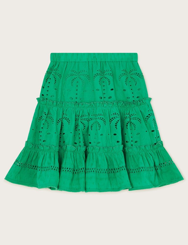Pure Cotton Broderie Skirt (3-13 Yrs) 1 of 3
