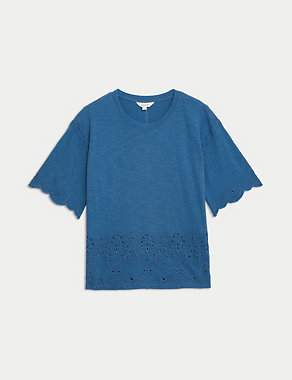 Pure Cotton Broderie T-Shirt Image 2 of 5