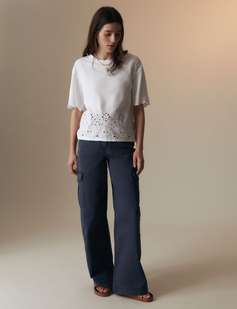 Pure Cotton Broderie T-Shirt 3 of 6
