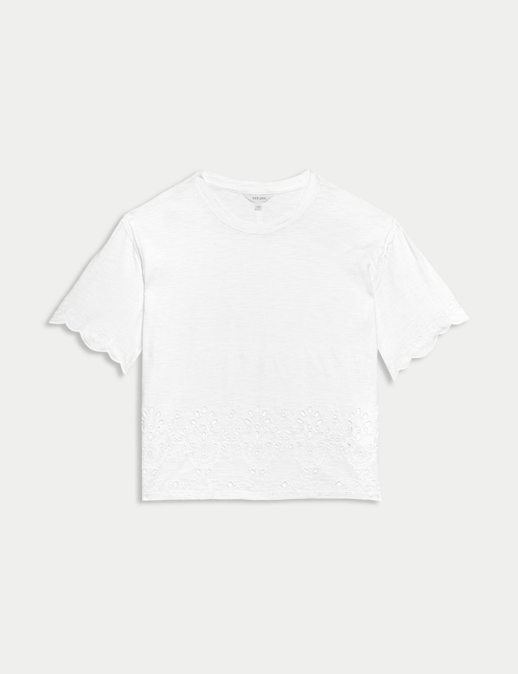 Pure Cotton Broderie T-Shirt 1 of 6
