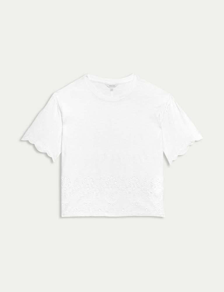Pure Cotton Broderie T-Shirt 2 of 6