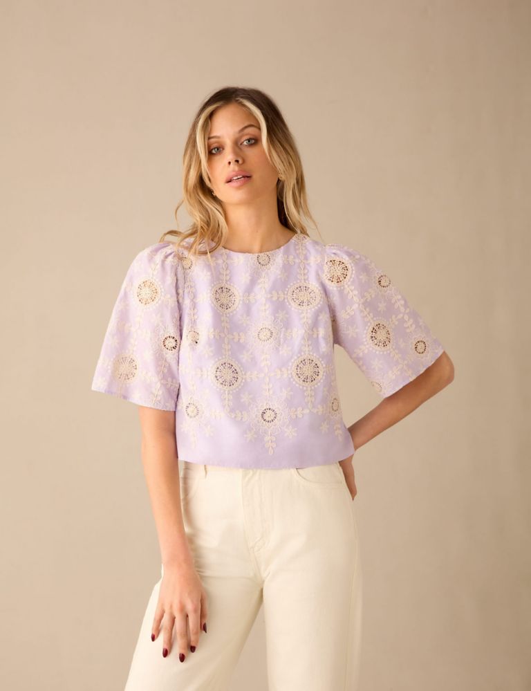 Pure Cotton Broderie Top 4 of 5