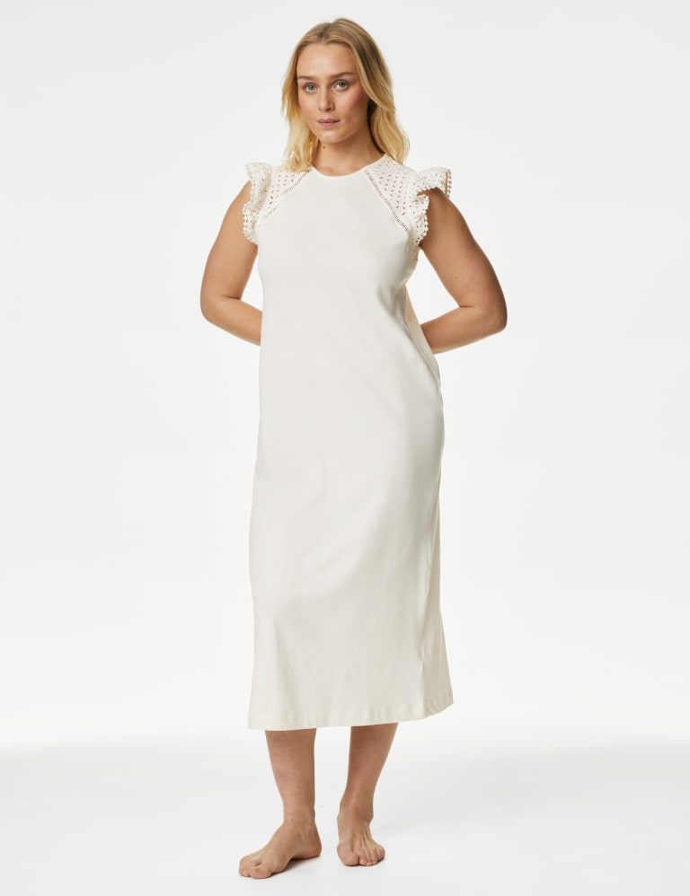 M&s white cheap cotton nightdress