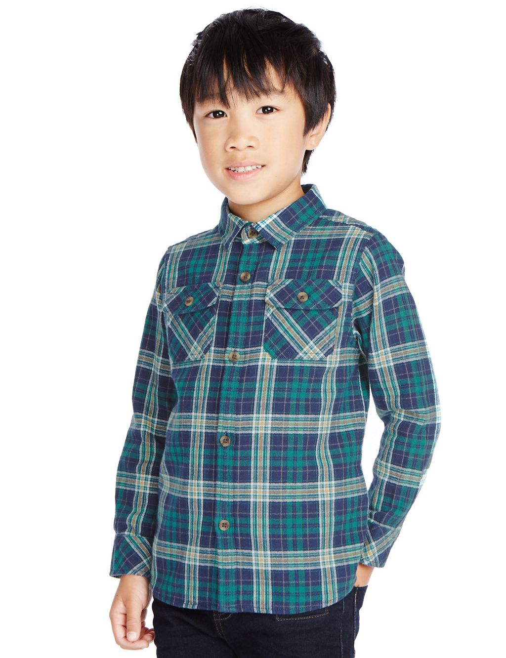 Pure Cotton Brushed Checked Shirt (1-7 Years) 3 of 5