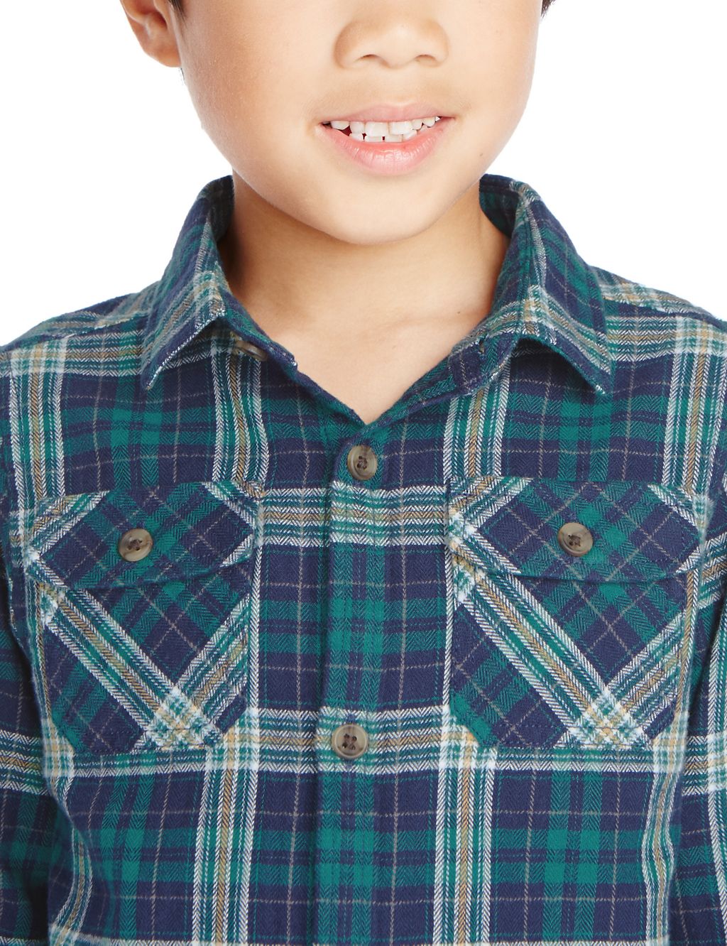Pure Cotton Brushed Checked Shirt (1-7 Years) 4 of 5
