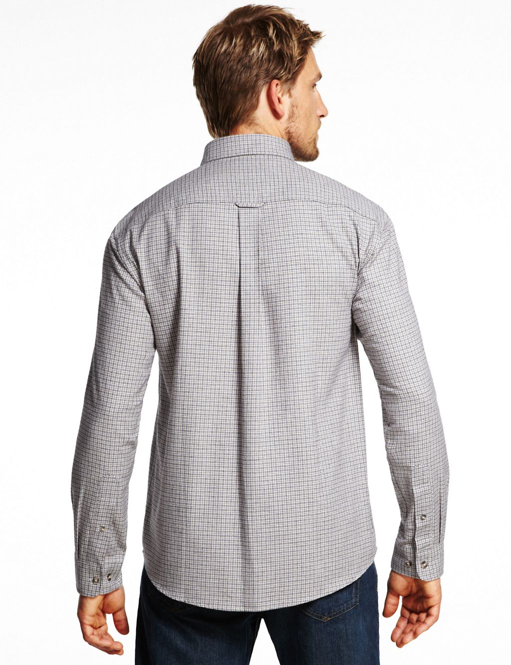 Pure Cotton Brushed Mini Checked Shirt 4 of 6