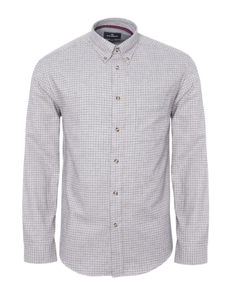 Pure Cotton Brushed Mini Checked Shirt 2 of 6