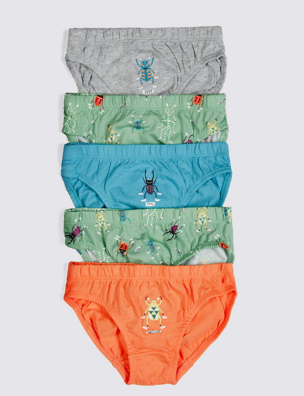 Pure Cotton Bugs Print Slips (1-8 Years) Image 1 of 1