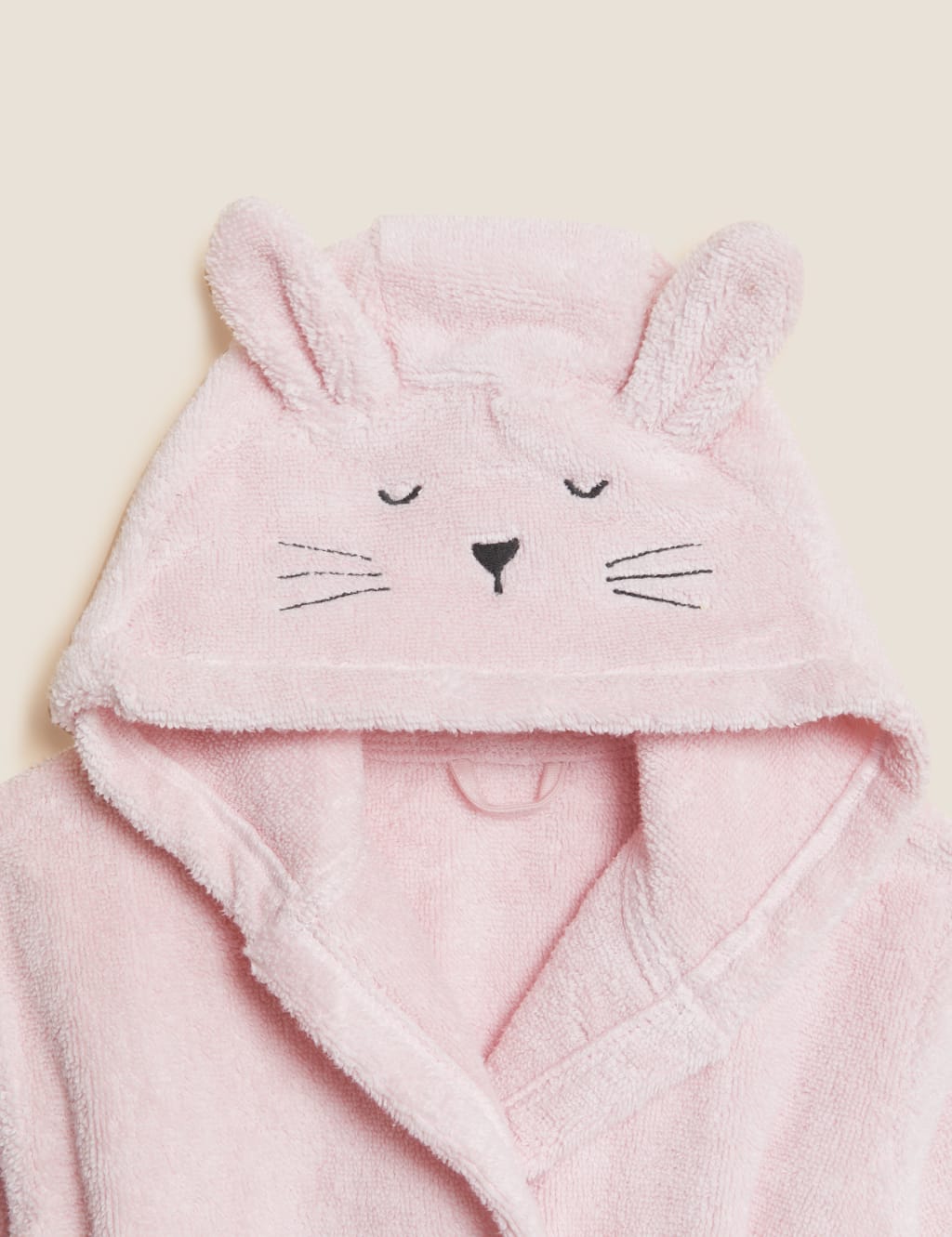 Pure Cotton Bunny Hooded Bathrobe (7lbs 3 Yrs) M&S Collection M&S