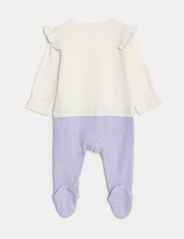 Pure Cotton Bunny Sleepsuit (7lbs-1 Yrs) 2 of 4