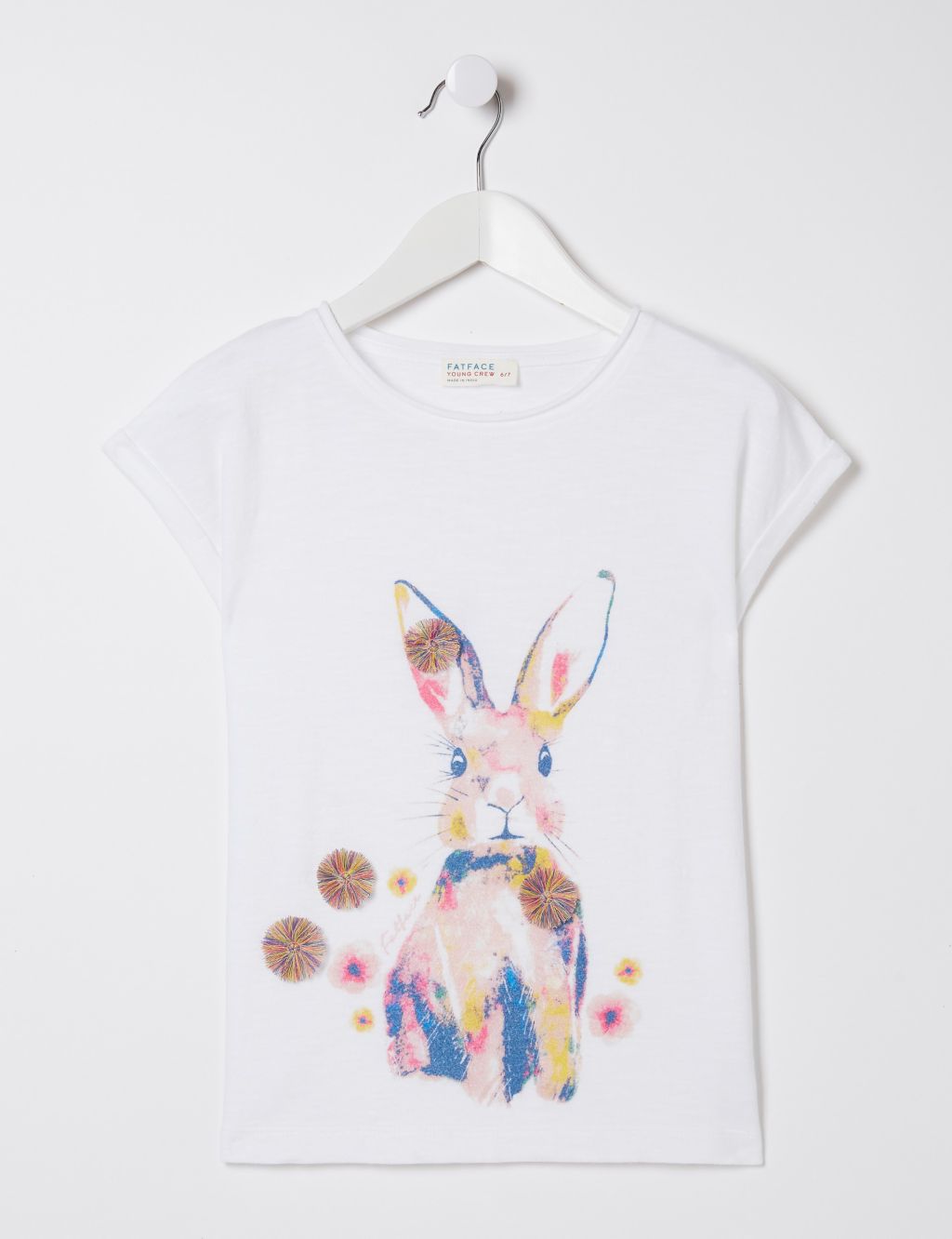 Pure Cotton Bunny T-Shirt (3-13 Yrs) 1 of 3