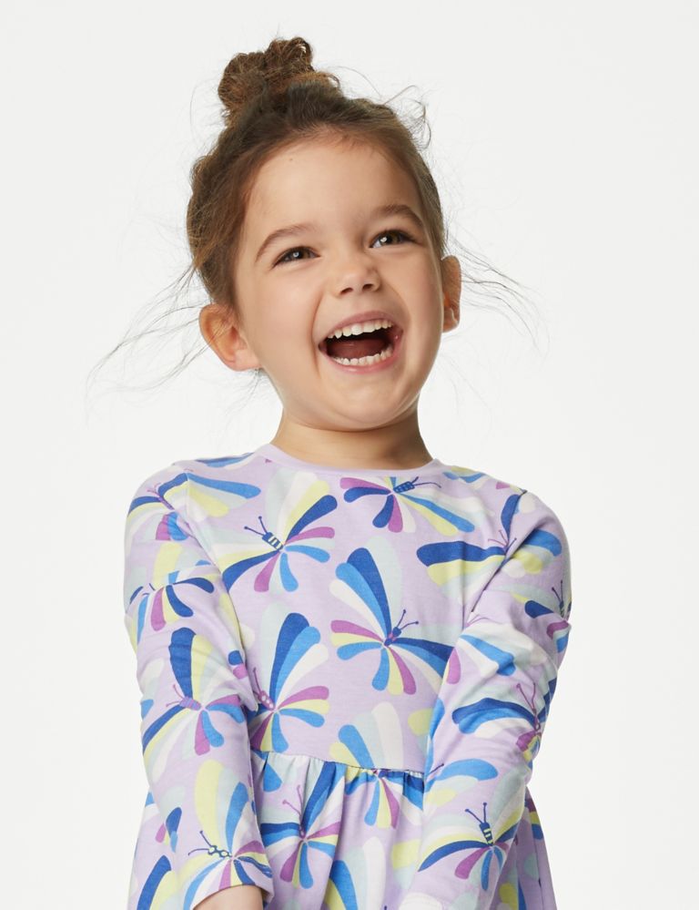 Pure Cotton Butterfly Dress (2-8 Yrs) | M&S Collection | M&S