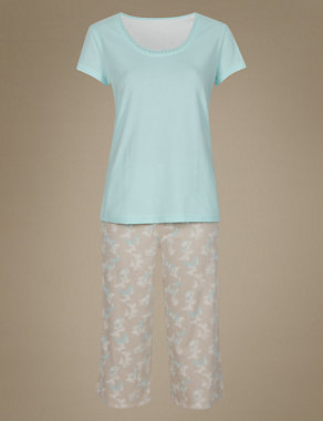Pure Cotton Butterfly Print Pyjamas Image 2 of 4